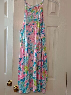 Lilly Pulitzer Floral Multi Slip Dress XL